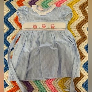 Petit Bebe Smocked Owl Dress